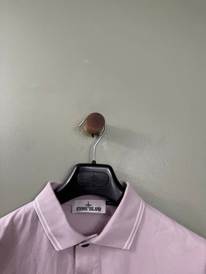 Stone Island Light Pink Slim Fit Polo