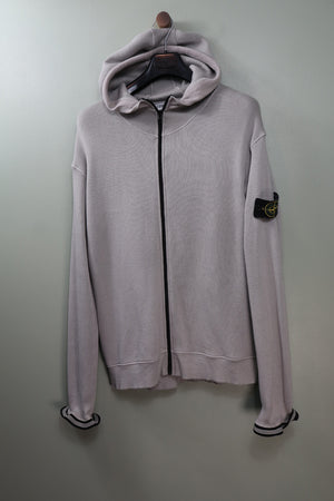 Stone Island Grey Zipped Hoodie