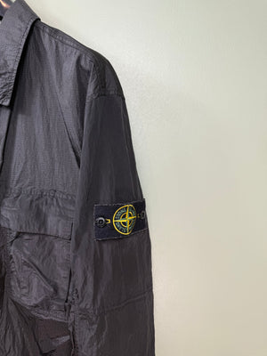 Stone Island Black Nylon Metal Overshirt