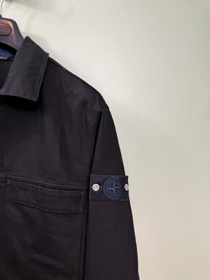 Stone Island Black Denim Research Overshirt