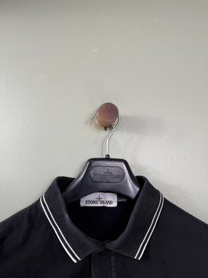 Stone Island Black Slim Fit Polo