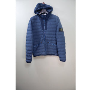 Stone Island Blue Loom Woven Down Jacket
