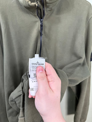 Stone Island Khaki 1/4 Zip Jumper