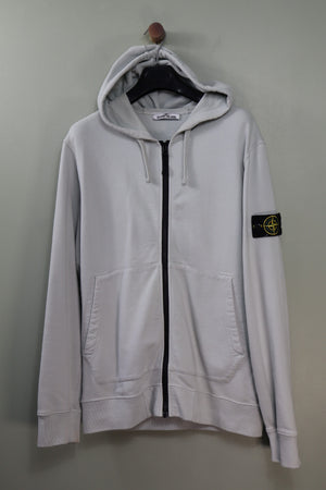 Stone Island Pastel Blue Zipped Hoodie