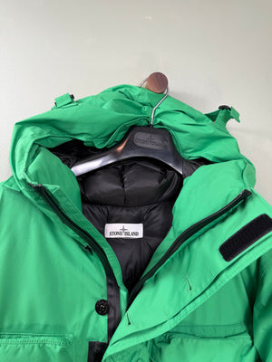 Stone Island Green Ripstop Gore-Tex Down Jacket