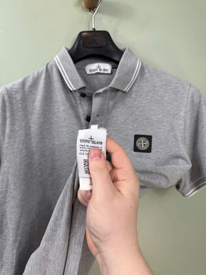 Stone Island Grey Slim Fit Polo