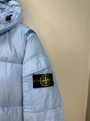 Stone Island Baby Blue Crinkle Reps Down Jacket