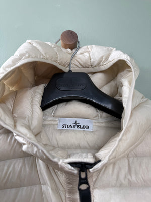 Stone Island Beige Loom Woven Down Jacket