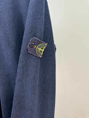 Stone Island Navy 1/4 Zip Hoodie
