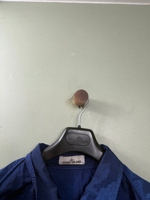 Stone Island Blue Nylon Metal Overshirt