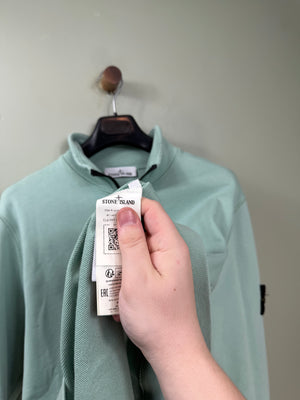 Stone Island Sage Green 1/4 Zip Jumper