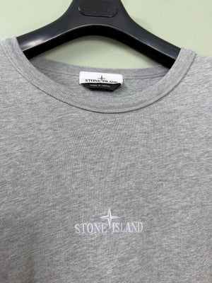 Stone Island Grey Spell Out Jumper