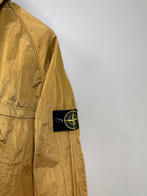 Stone Island Gold Nylon Metal Overshirt