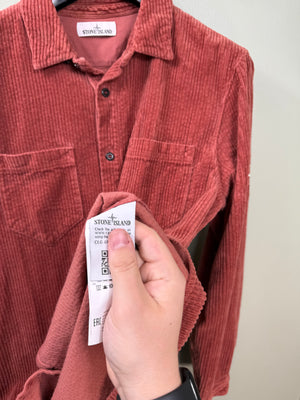 Stone Island Burnt Orange Corduroy Overshirt