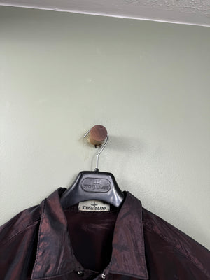Stone Island Burgundy Nylon Metal Weft Overshirt