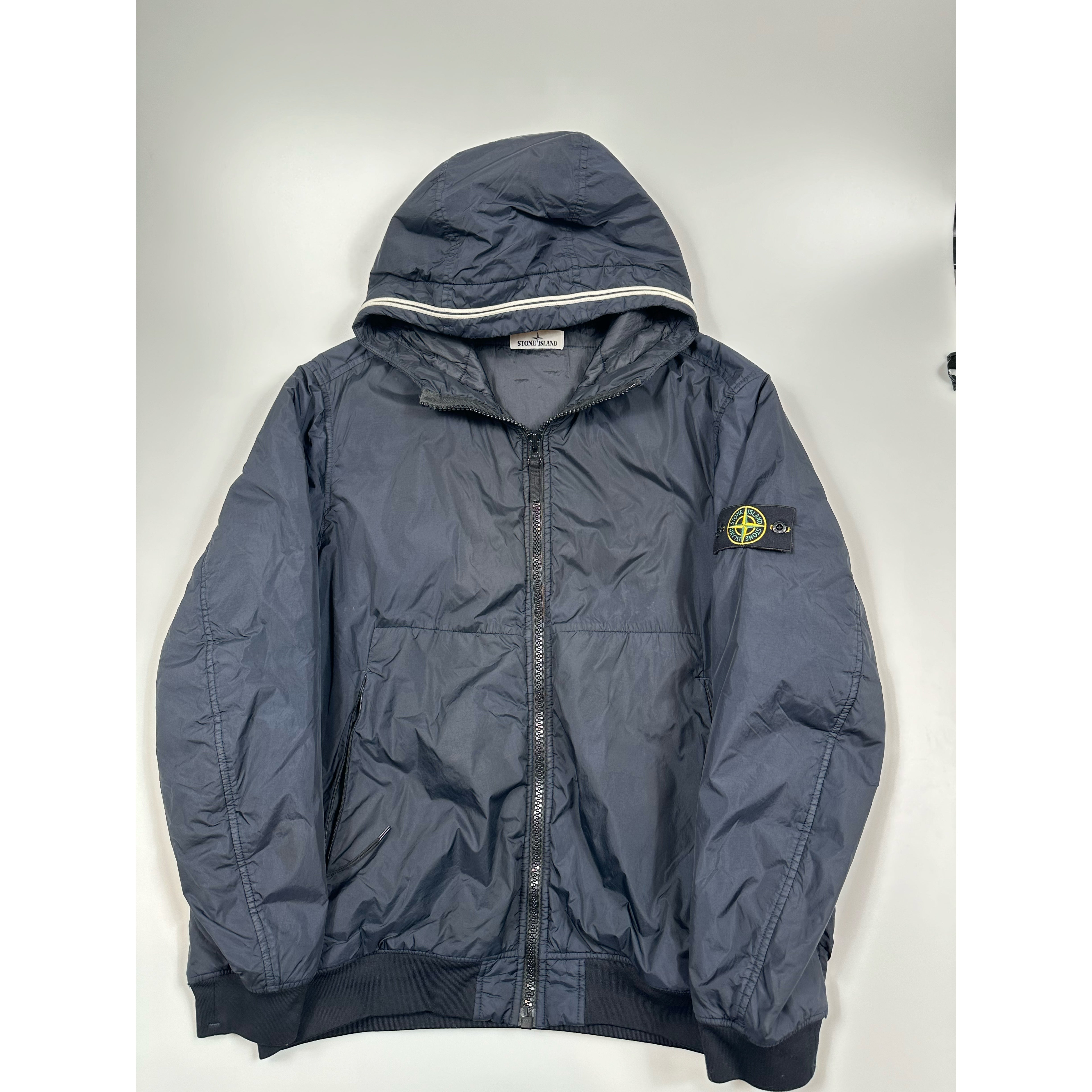 Stone Island Navy Crinkle Reps with Primaloft Jacket HeatfromTS