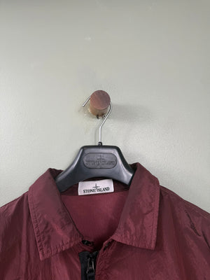 Stone Island Burgundy Nylon Metal Overshirt