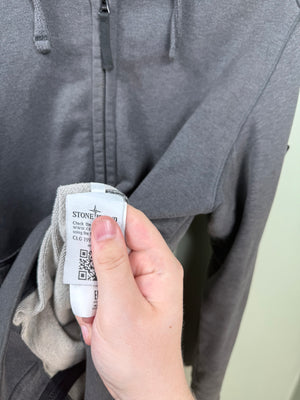 Stone Island Charcoal Grey Zipped Hoodie