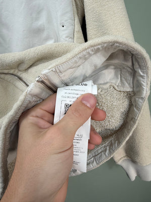 Stone Island Beige Closed Loop Project Terry Fleece Zipped Jumper