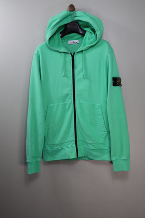 Stone Island Green Zipped Hoodie