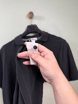 Stone Island Black Regular Fit Polo