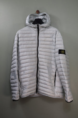 Stone Island Light Grey Loom Woven Down Jacket