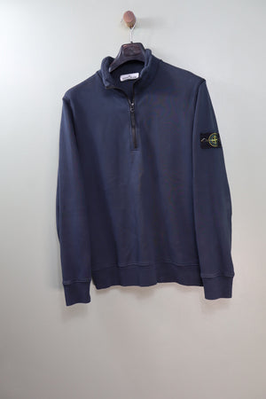 Stone Island Navy 1/4 Zip Jumper