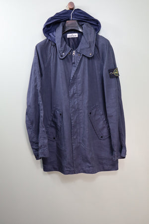 Stone Island Navy Lino Watro Parka Jacket