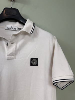 Stone Island White Slim Fit Polo