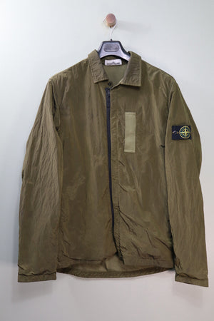 Stone Island Green Nylon Metal Overshirt