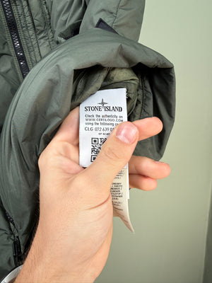 Stone Island Khaki Crinkle Reps Down Gilet