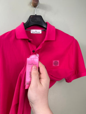 Stone Island Hot Pink Slim Fit Polo