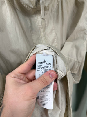 Stone Island Beige Ghost 50 Fili Resinata Parka Jacket