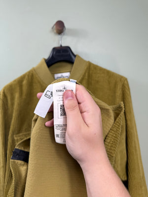 Stone Island Yellow Corduroy Bomber Jacket