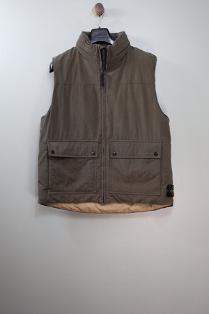 Stone Island Khaki Reps Nylon Down Gilet