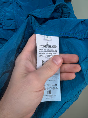 Stone Island Blue Nylon Metal Overshirt