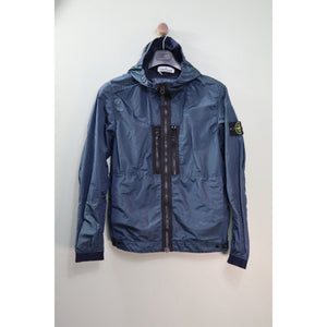 Stone Island Blue Green Nylon Metal Weft Watro Jacket