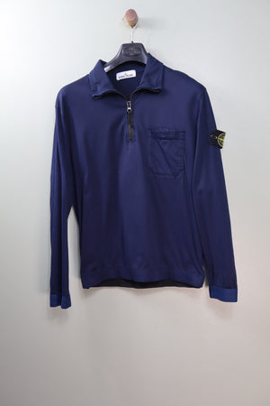 Stone Island Navy 1/4 Zip Jumper