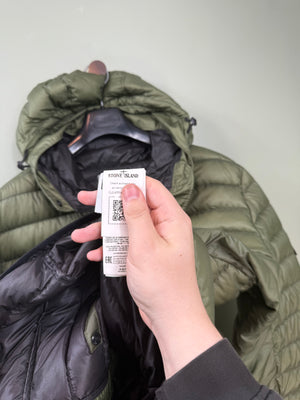 Stone Island Green Bio-Based Ripstop Down Jacket