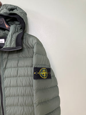 Stone Island Green 0-Cotton/R-Nylon Jacket