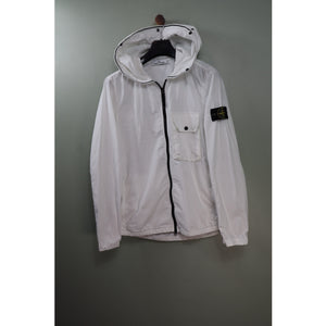 Stone Island White Hooded Overshirt