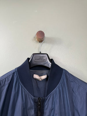 Stone Island Blue Crinkle Reps Bomber Jacket