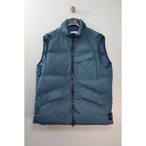 Stone Island Petrol Green Crinkle Reps Down Gilet