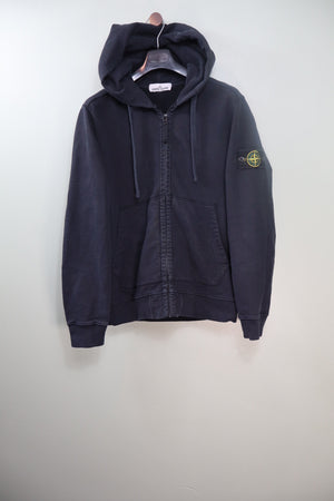 Stone Island Black Zipped Hoodie