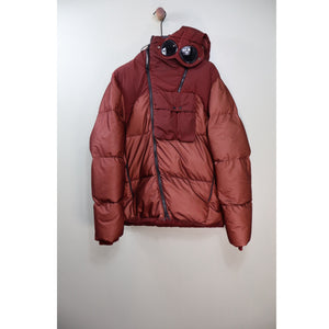 C.P. Company Burgundy BI-Mesh Down Jacket