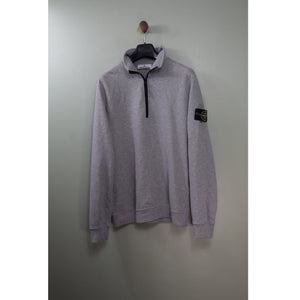 Stone Island Grey 1/4 Zip Jumper