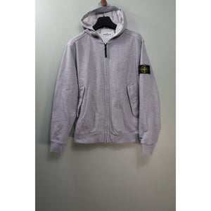 Stone Island Grey Zipped Hoodie