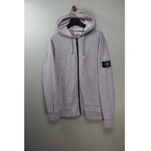 Stone Island Grey Zipped Hoodie