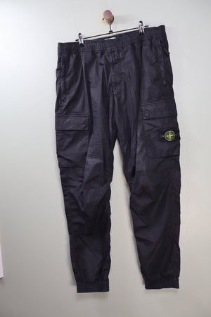 Stone Island Black RE-T Cargo Bottoms