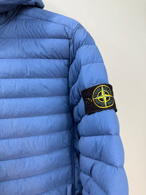 Stone Island Blue Loom Woven Down Jacket